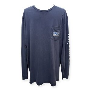 Vineyard Vines Men's Navy Long Sleeve Shirt